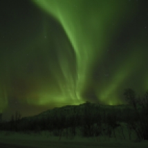 The solar wind and the magnetic field of our planet combine to generate one of Nature's grand spectacles. Photo taken close to Abisko (Sweden).